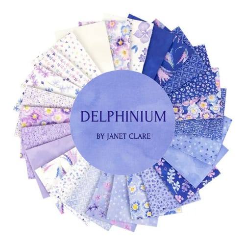 DELPHINIUM: Fat Quarter Bundle (26) by Janet Clare for Moda DELPHINIUM: Fat Quarter Bundle (26) by Janet Clare for Moda