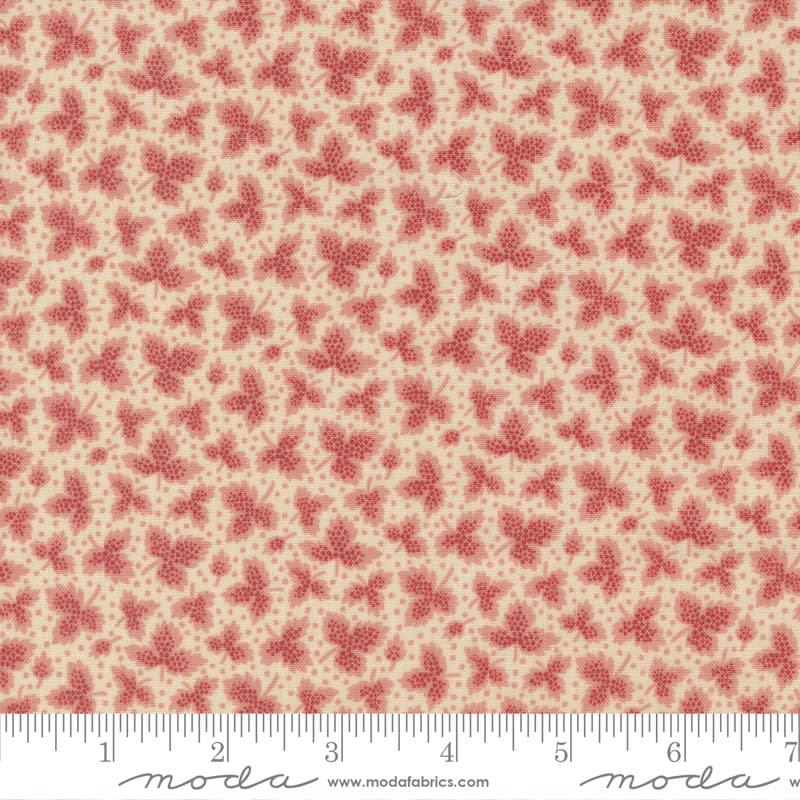 This fabric features a small tossed leaf motif on a pearl ground This fabric features a small tossed leaf motif on a pearl ground