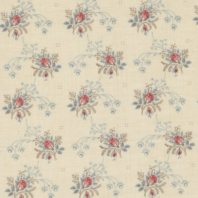 FLEUR DE PARIS:  :Primvere Florals Rosebud 13994-11 Pearl  by French General