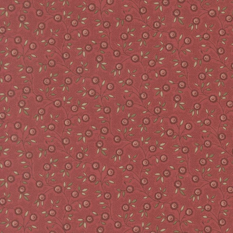FLEUR DE PARIS: Topiare Florals Vines 13995-15 Garance Red by French General