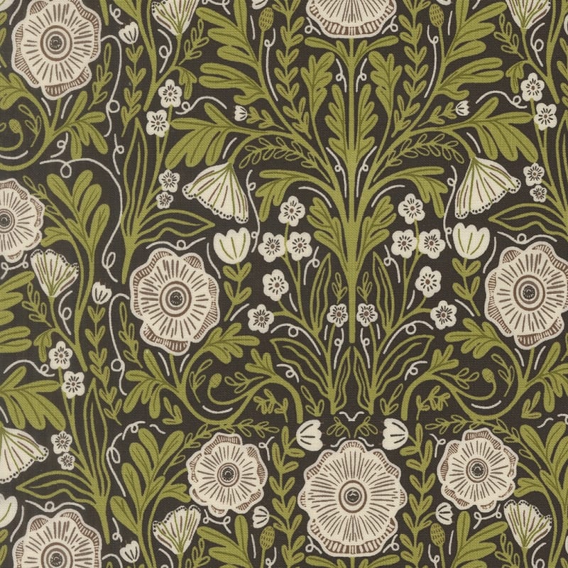 THE HENHOUSE:  Poppy Floral in Black 48432 20 by Gingiber