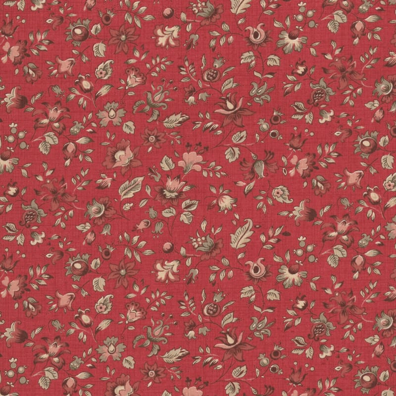 LE JARDIN ROUGE:    Le Jardin Rouge 36154-11 Rouge Clemenceau by French General for Moda Fabrics