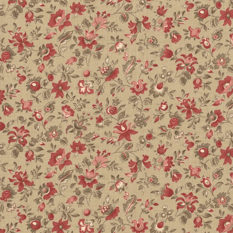 LE JARDIN ROUGE:    Le Jardin Rouge 36154-13 Roche Clemenceau by French General for Moda Fabrics