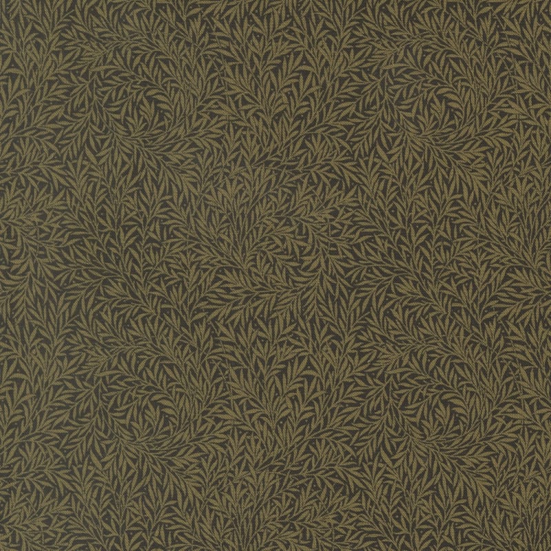 MORRIS MUSE:  Willow Leaf Ebony Black 13387 15