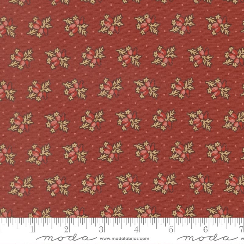 Pamelias PathPosey Floral Madder Red 47555 12 by Betsy Chutchian for Moda Pamelias PathPosey Floral Madder Red 47555 12 by Betsy Chutchian for Moda