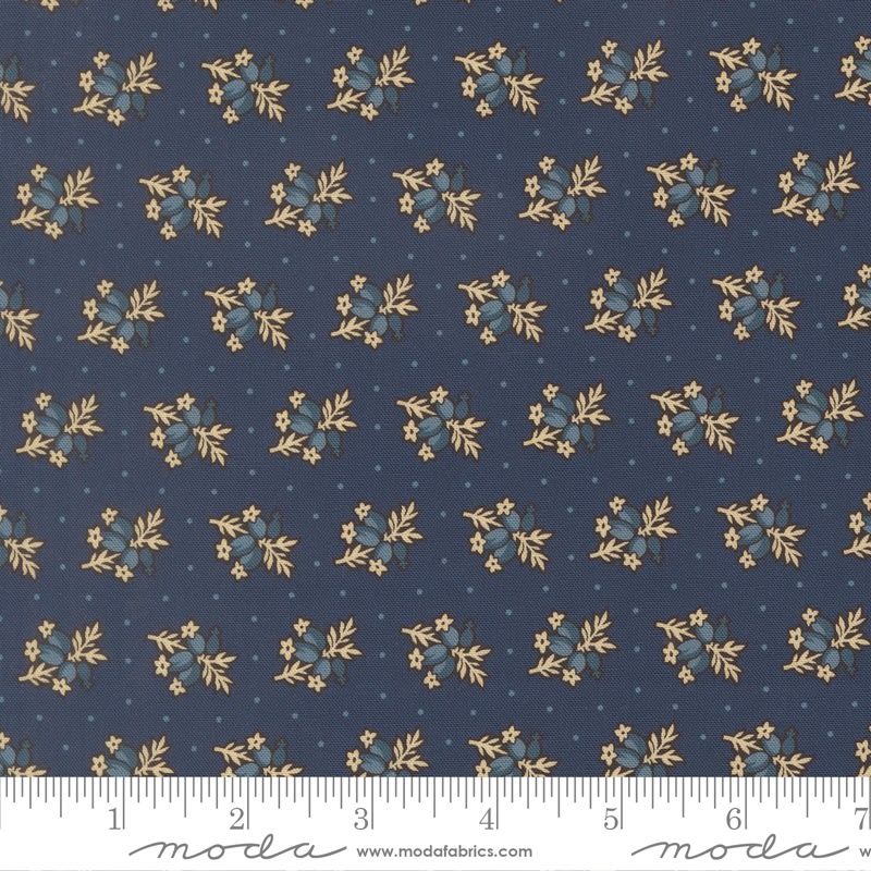Pamelias PathPosey Floral Indigo 47555 13 by Betsy Chutchian for Moda Pamelias PathPosey Floral Indigo 47555 13 by Betsy Chutchian for Moda