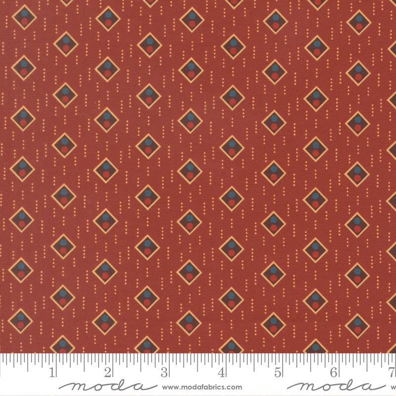 Pamelias Path Pan For Gold Madder Red 47556 17 by Betsy Chutchian for Moda Pamelias Path Pan For Gold Madder Red 47556 17 by Betsy Chutchian for Moda