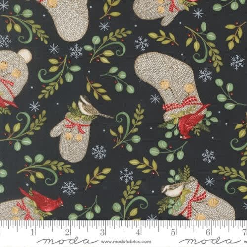 WHEN SNOW FALLS Winter Birds Night Sky 56170 13 by Deb Strain