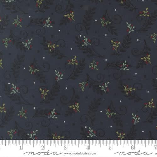 WHEN SNOW FALLS S Tossed Greenery Night Sky 56175 13 by Deb Strain