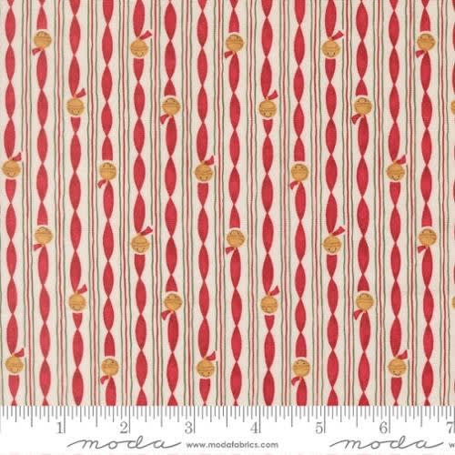WHEN SNOW FALLS S Jingle Bell Stripes White 56176 11 by Deb Strain
