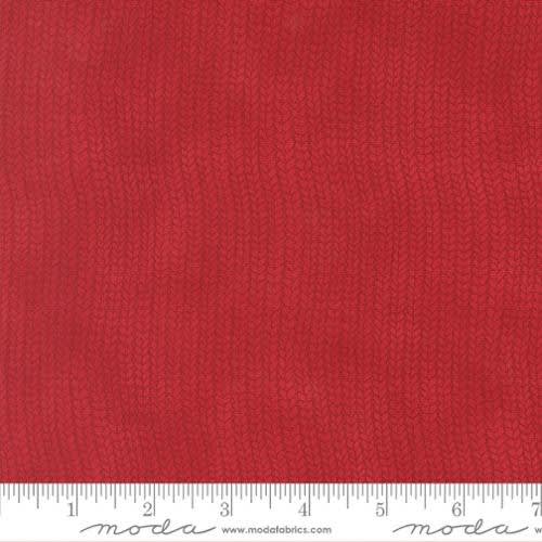 WHEN SNOW FALLS S Stocking Weave Stripes Red 56177 14 by Deb Strain
