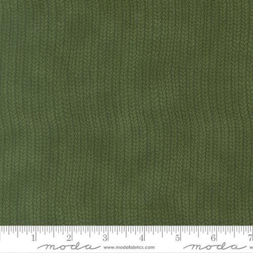WHEN SNOW FALLS S Stocking Weave Stripes Holly Green 56177 16 by Deb Strain