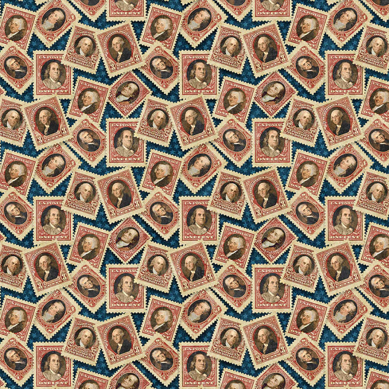 AMERICA 250:  Stonehenge Stamps Commerorative Fabric