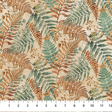 ROOTED: LEAVES BEIGE DP28766-12-Northcott Fabrics-Northcott Fabrics ROOTED: LEAVES BEIGE DP28766-12-Northcott Fabrics-Northcott Fabrics