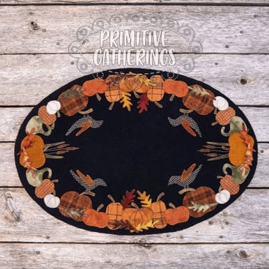 AUTUMNS GLORY Wool Applique Quilt KIT with Pattern from Primitive Gatherings AUTUMNS GLORY Wool Applique Quilt KIT with Pattern from Primitive Gatherings