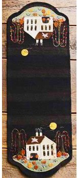 Pumpkin Farm Table Runner  Wool Applique Quilt Pattern