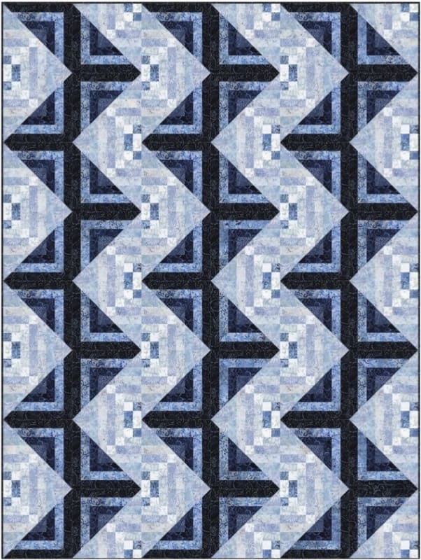 Blue Lightening Quilt Pattern by Pine Tree Country Quilts
