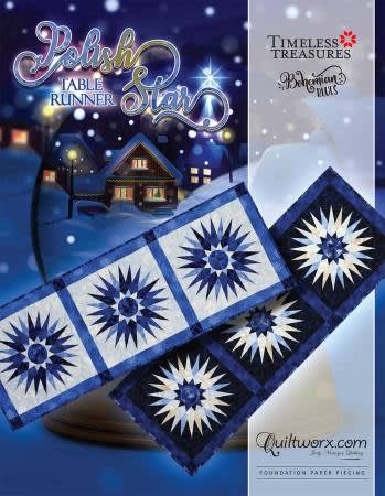 Polish Star Table Runner Quilt Pattern by Judy Niemeyer