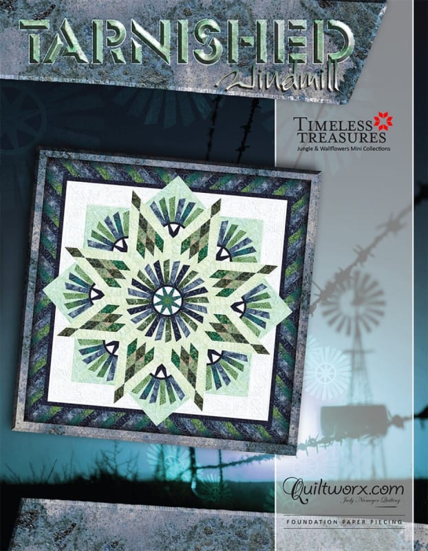 Tarnished Windmill Foundation Paper Pieced Quilt Pattern by Judy Niemeyer Quiltworx