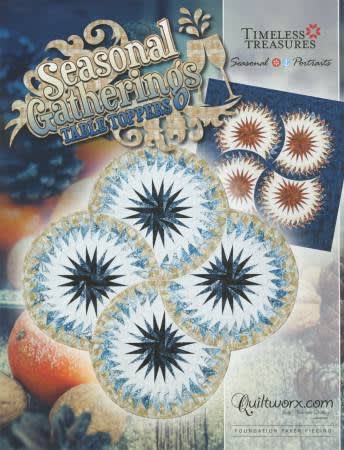 Seasonal Gatherings Square Table Topper Foundation Paper Pieced  Quilt Pattern by Judy Niemeyer Quiltworx