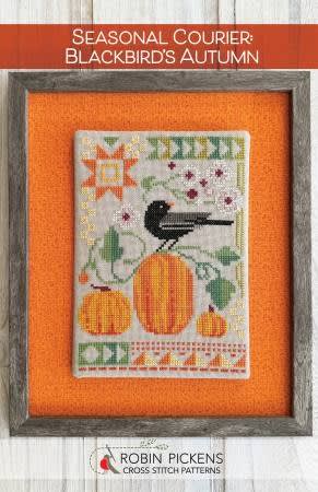 Blackbird's Autumn Cross Stitch Pattern by Robin Pickens
