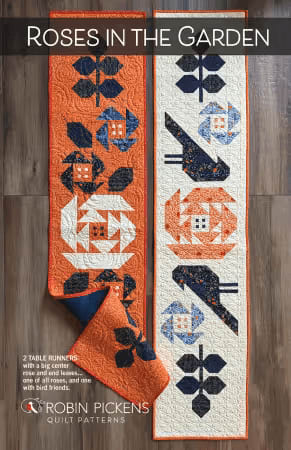 Roses in the Garden Table Runner Quilt Pattern by Robin Pickens