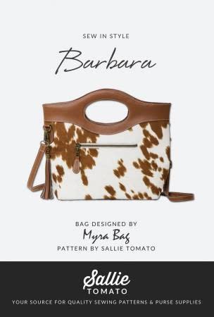 Barbara Bag Pattern by Sallie Tomato shows an extremely stylish clutch bag.