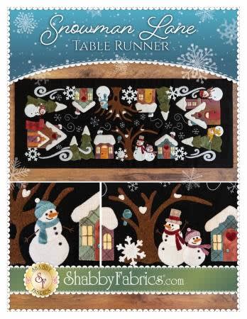 Snowman Lane Table Runner Pattern from Shabby Fabrics