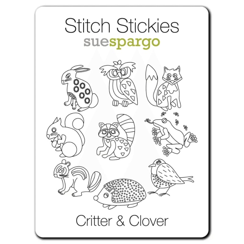 STITCH STICKIES:  CRITTER & CLOVER by Sue Spargo