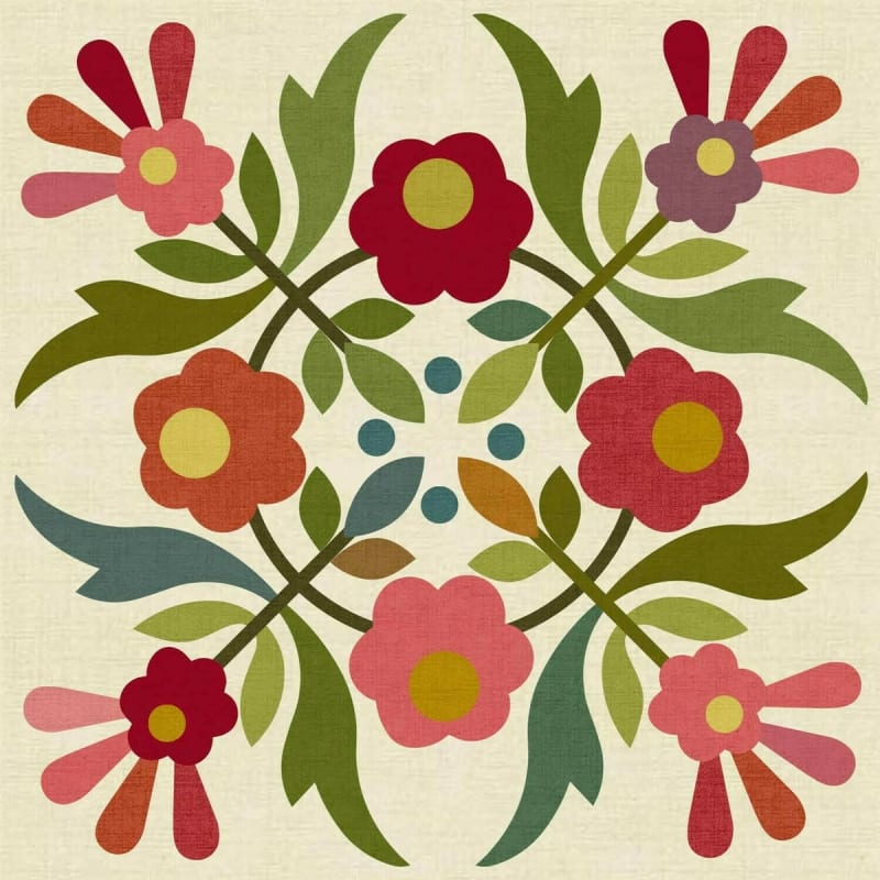 Spring Bouquet Block 6 by Laundry Basket Quilts