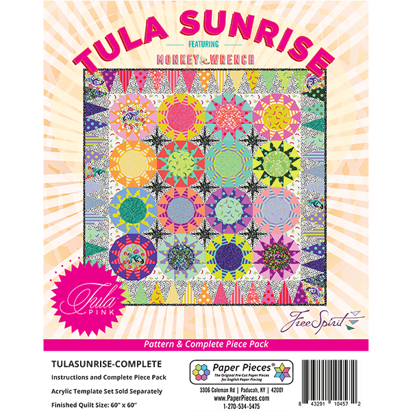 Tula Sunrise Quilt Pattern & Paper Pieces Set