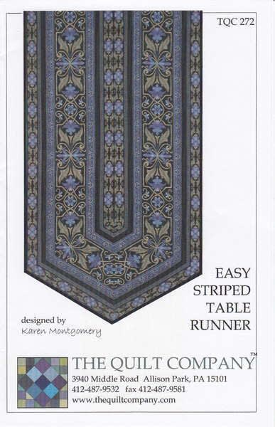 Easy Striped Table Runner Pattern by The Quilt Company