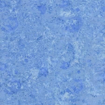 TONGA BLUEBELL BATIK  Sky Marble Painted Floral # B3322-SKY  shows a tone-on-tone marbled fabric motif in a blue color.
