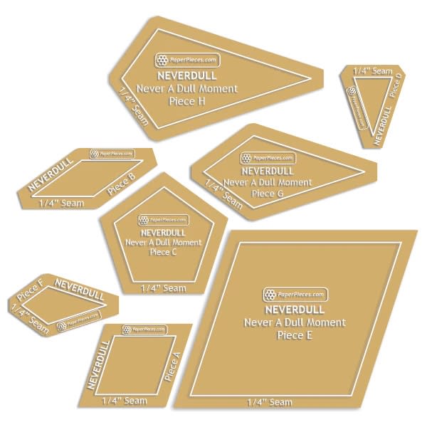Never A Dull Moment 1/4 Inch  Acrylic Template Set