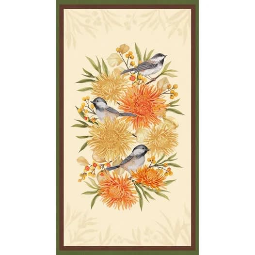 Chicadee Charm Quilt Panel by Danielle Leone