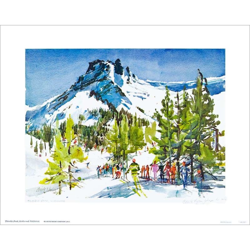 Kirkwood's Thimble Peak, CA Poster, Signed By the late Cecile Johnson