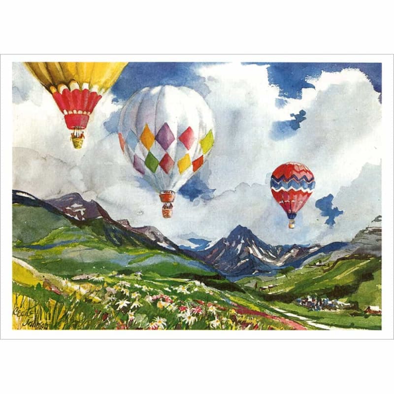 Cecile Johnson Snowmass Balloons Greeting Card