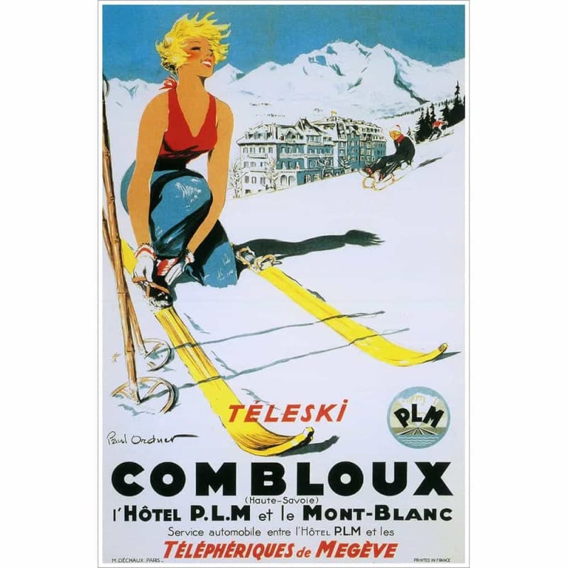 Combloux Blonde Teleski Postcard