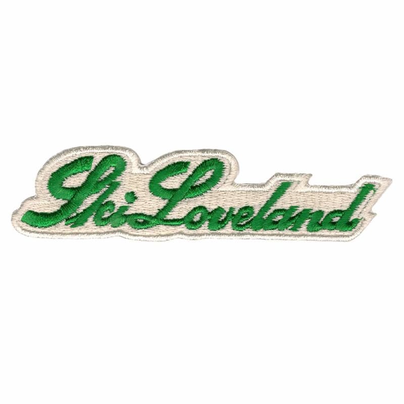 Loveland Colorado Green on Cream 1970s Ski Patch