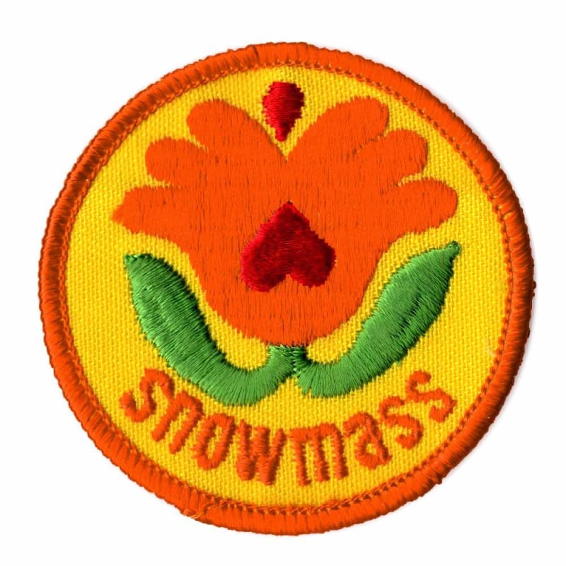 Snowmass Logo Ski Patch Orange Flower