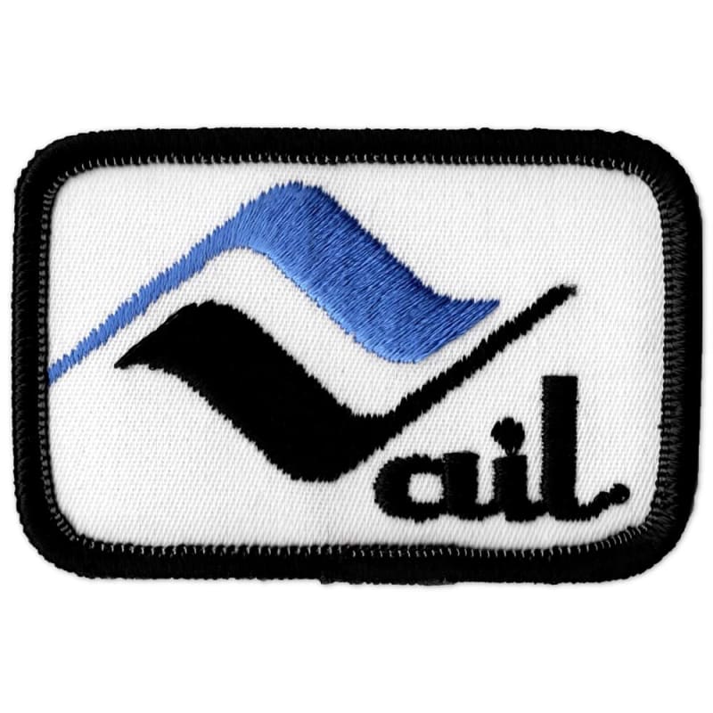 Vail, Colorado 1970s Vintage Black and Blue Embroidered Ski Patch, 2 x 3 inches Vail, Colorado 1970s Vintage Black and Blue Embroidered Ski Patch, 2 x 3 inches