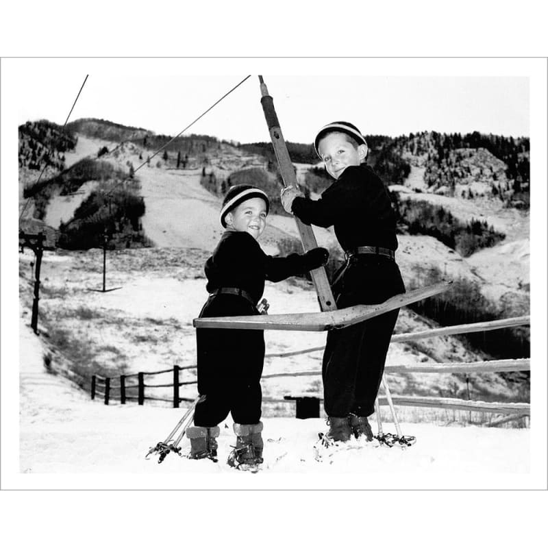 Vintage Skiing Photos - Durrance  Aspen T-bar