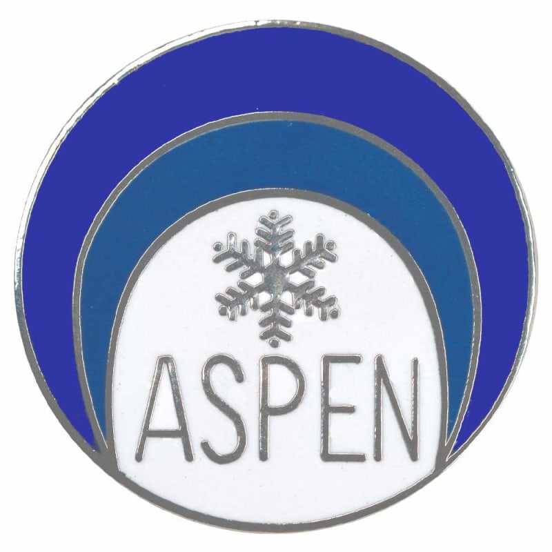 Aspen with Snowflake Vintage Pin,  Size 1 x 1 inches