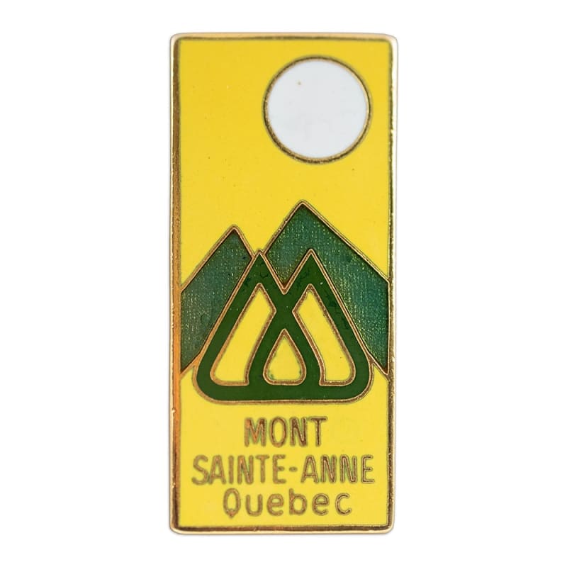 Mont Sainte-Anne, Quebec Vintage 1970s Ski Area Pin, 3/4 x 1 1/2 inches