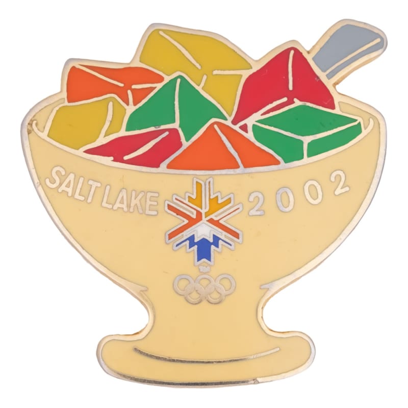 Salt Lake city 2002 Bowl of Jello Pin. Size: 1 1/4 x 1/ 1/4