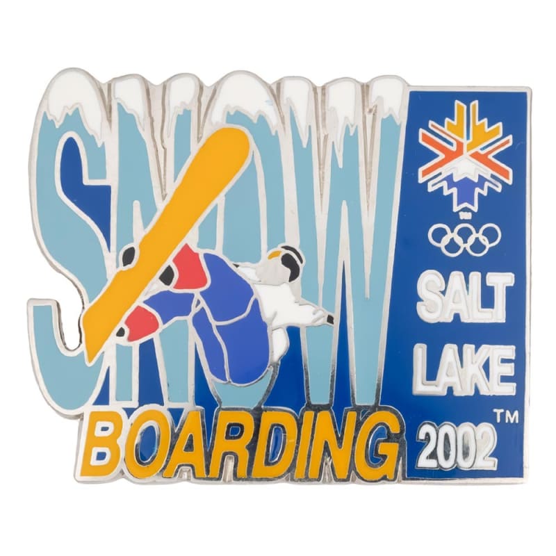 Salt Lake City 2002 Olympic Snowboarding. Pin Size: I in x 1 in