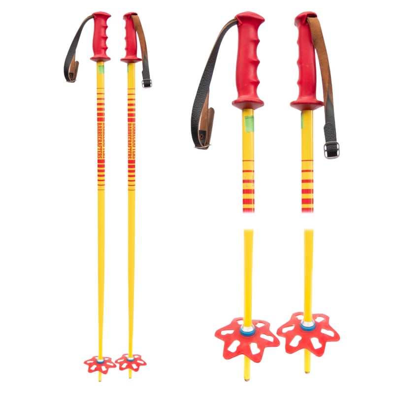 1970's Barrecrafter Yellow Aluminum Vintage Ski Poles
