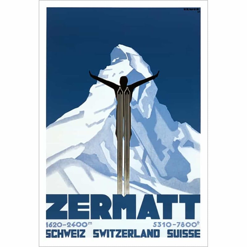 Zermatt Ski Jumper Ski Poster