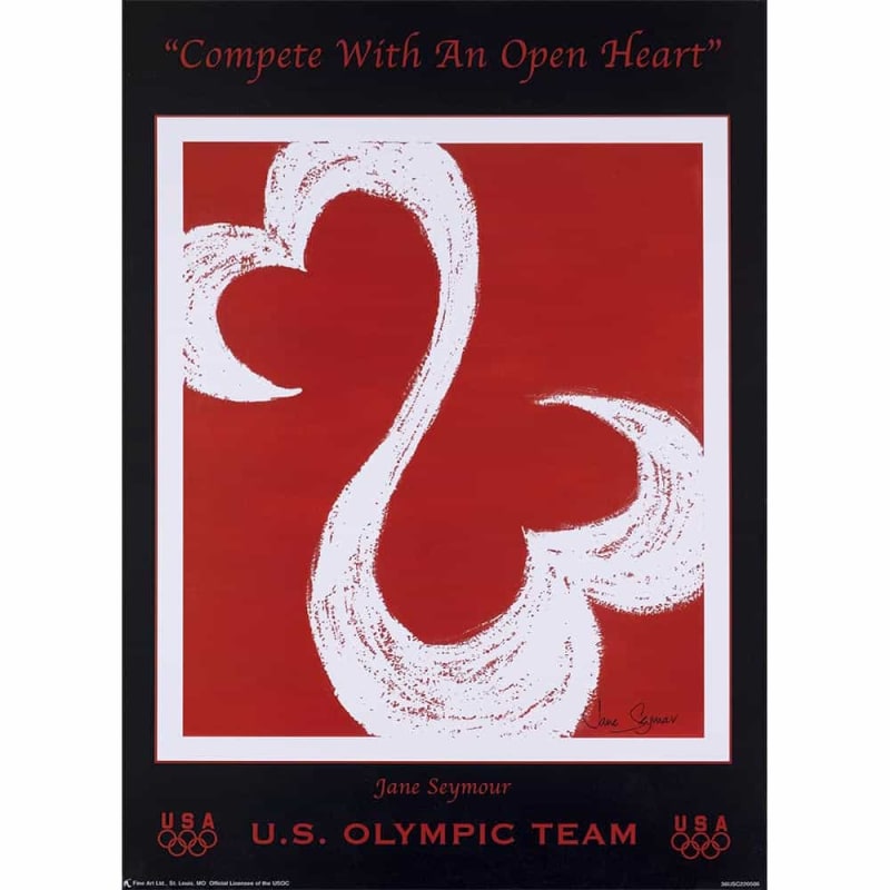 2010 U.S. Olympic Team Open Hearts Poster