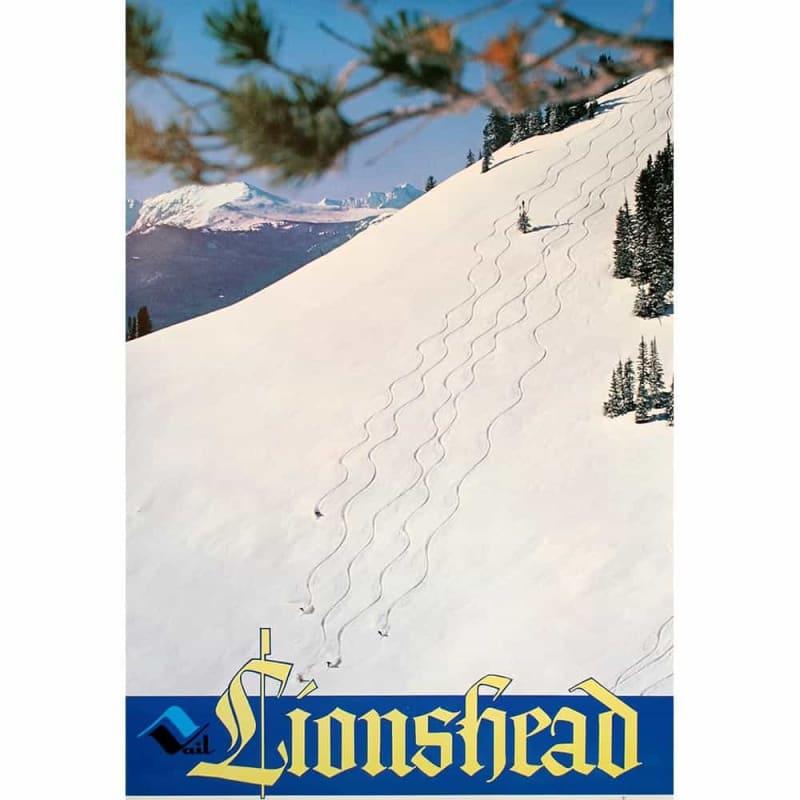 Lionshead Vail 1960s Original Ski Lodge Poster